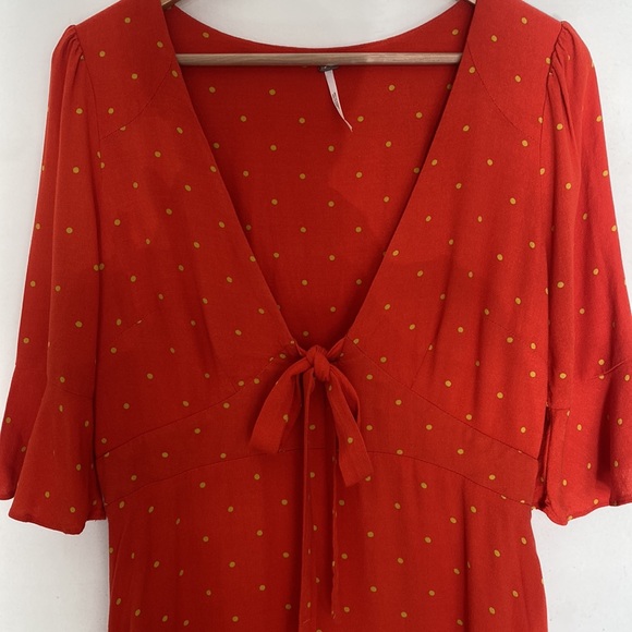 Free People All Yours Spot Mini Dress Sz 10 - Picture 6 of 15